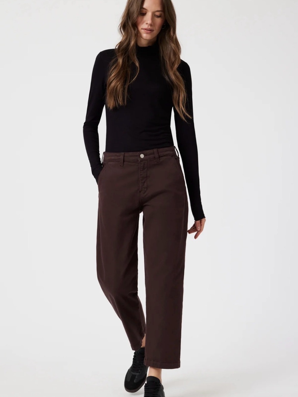 Mavi Lauren Cotton Chinos in Currant